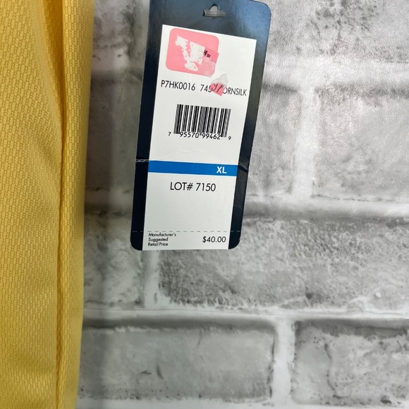 PGA TOUR Sunflower Yellow Polyester Performance Golf Polo Shirt Mens XL Stretch - Picture 2 of 7